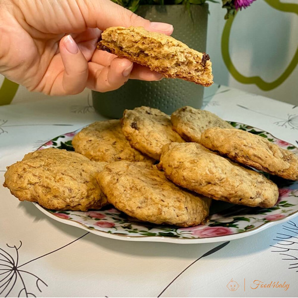 Мягкое ПЕЧЕНЬЕ с грушей и изюмом для ребенка без сахара