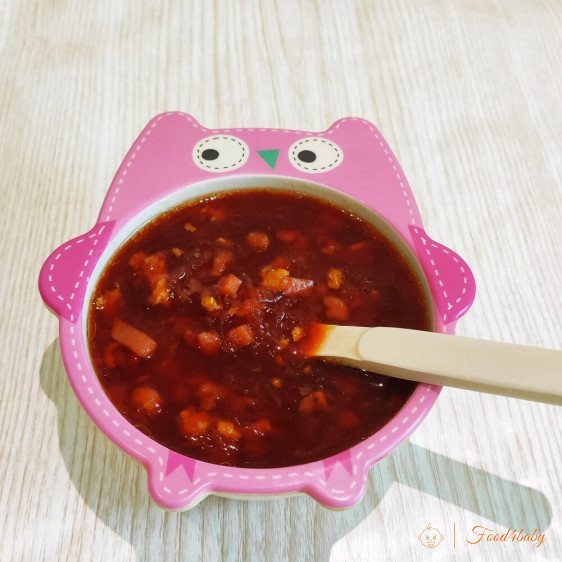 Рецепт супа со свеклой и рыбой для детей от 8 месяцев до года и после года.